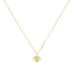 Cheerful necklace in 925 yellow gold-plated sterling silver with a musical note.