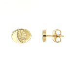 18K yellow gold-plated 925 sterling silver gold musical note earrings for woman.
