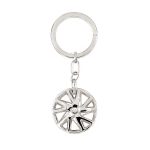 Key ring for every motor enthusiast in 925 rhodium-plated sterling silver.