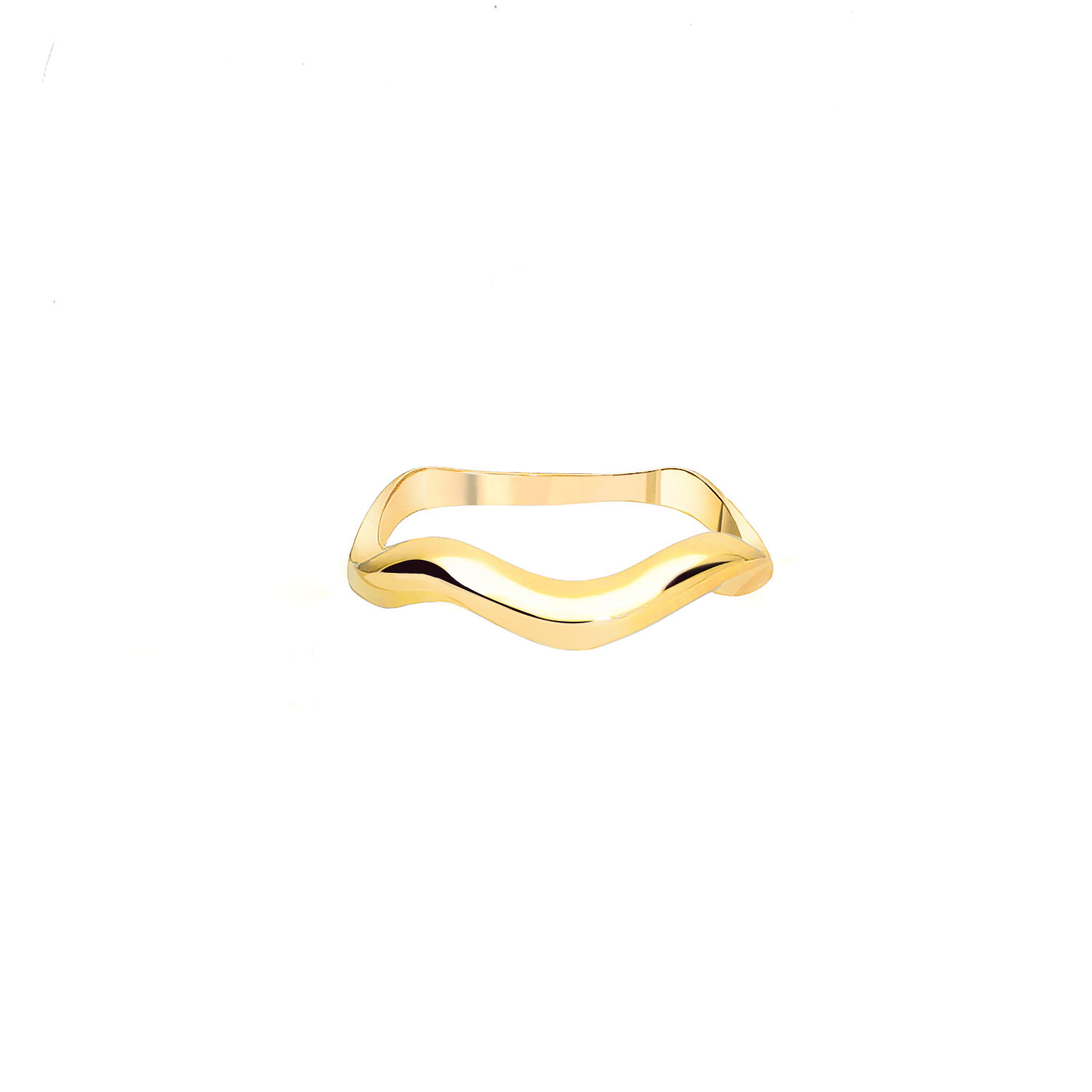 Woman gold-plated wave ring | Forme di Lucchetta