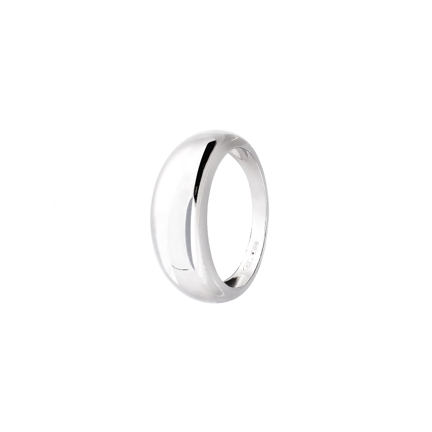 Anello Donna Taffstyle Argento Con Incisione F-Off - Acciaio Inox Lucido, Larghezza 6mm, Taglie 55-70