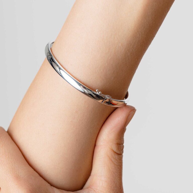 Treasure Bay Bracciale Rigido Donna In Argento Sterling 925 - Larghezza Variabile 2-14 Mm
