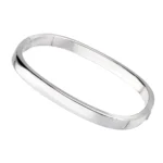 Square silver bangle