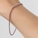 Bracciale cristalli rosa - immagine 2