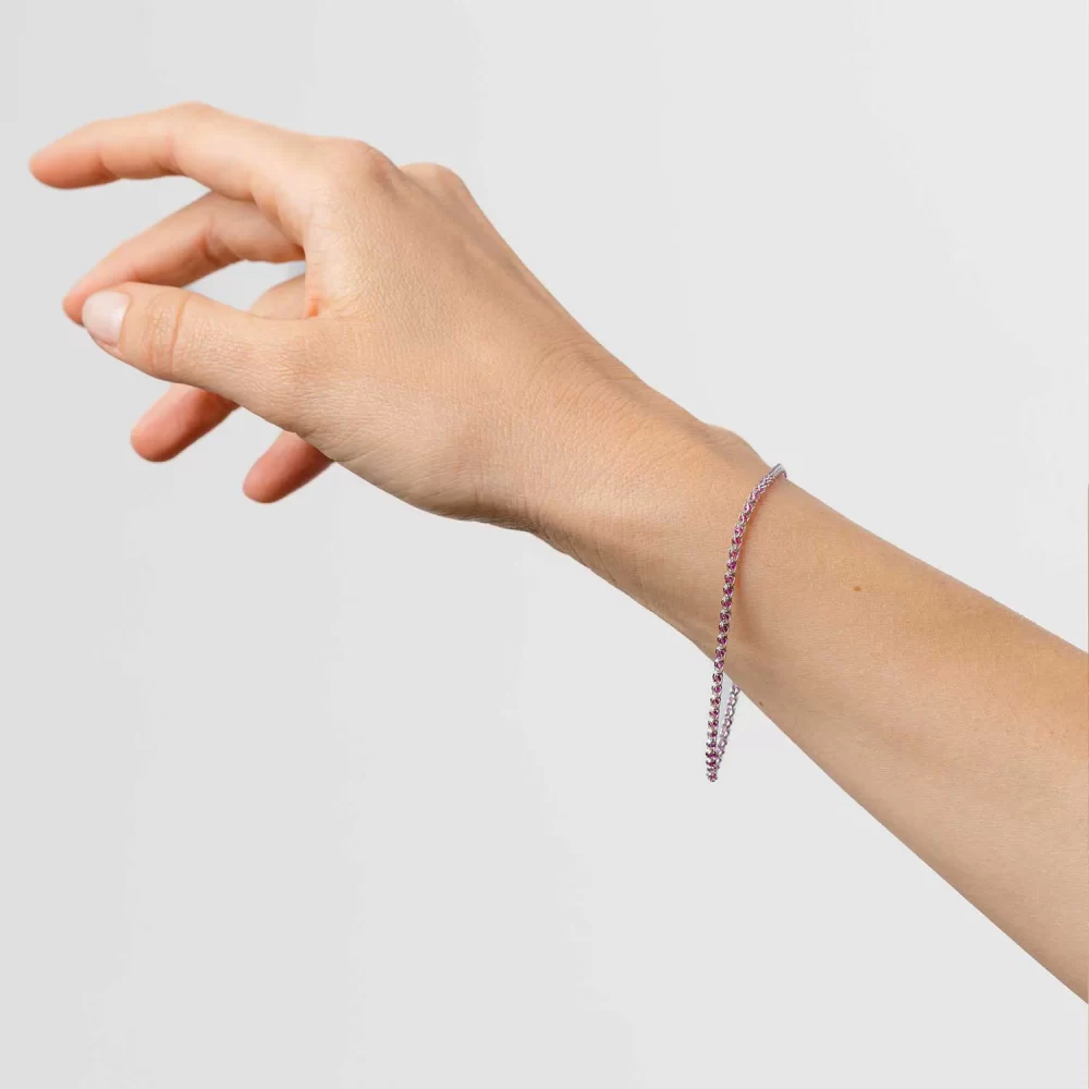 Bracciale cristalli rosa - immagine 4
