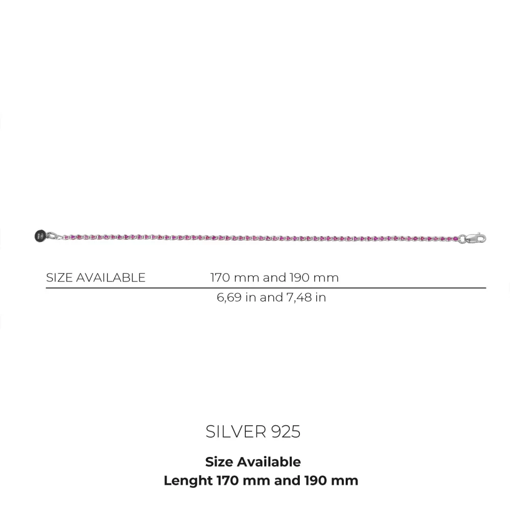 Bracciale cristalli rosa - immagine 5