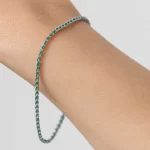 Bracciale cristalli verdi - immagine 2
