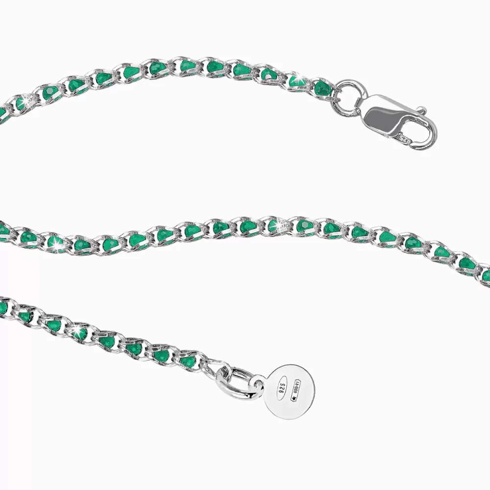 Bracciale cristalli verdi - immagine 3