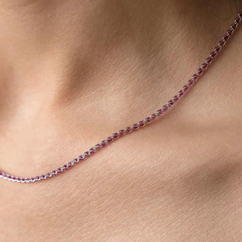 Collana cristalli rosa - immagine 4