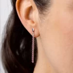 Orecchini cristalli rosa - immagine 2