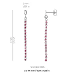 Orecchini cristalli rosa - immagine 3