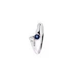 Anello zaffiro bianco e blu - immagine 3