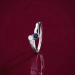 Anello zaffiro bianco e blu