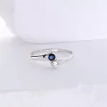 Anello zaffiro bianco e blu - immagine 7