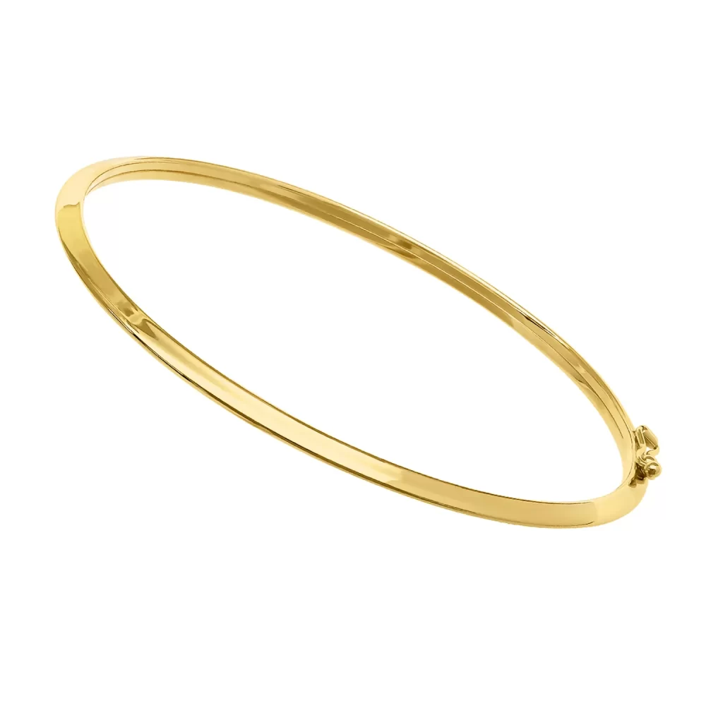 Bracciale Rigido Aperto Dawn Donna – Placcato Oro 18kt, Argento Sterling, Elastico, 17 Cm, Regalo Anniversario