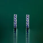 Orecchini mezzaluna zaffiri blu